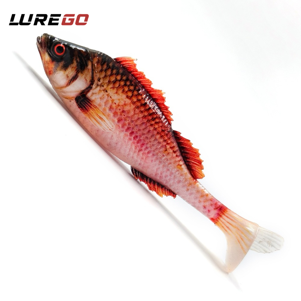 Fishing Equipment Target - 4/5개 3D 프린팅된 T-테일 소프트 베이트,