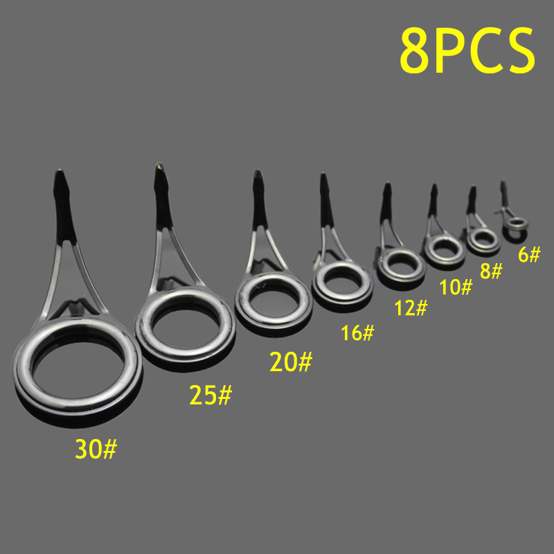 Freshwater Fishing Kit - 8개입 낚싯대 가이드 링, 마찰 방지