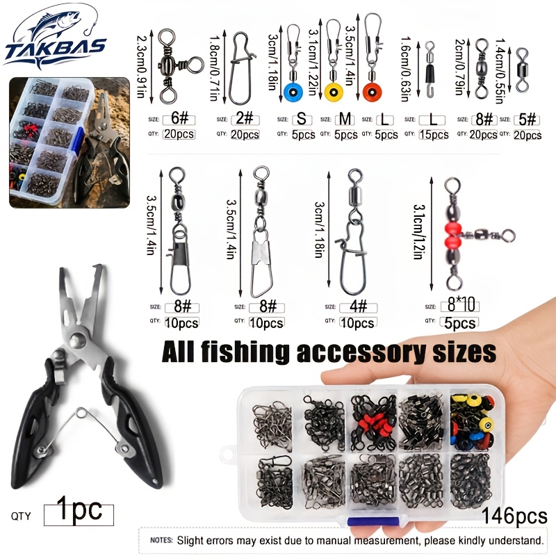 146종 낚시 터미널 태클 키트 (낚시 플라이어, 배럴 - Freshwater Fishing Kit 리뷰 및 가격