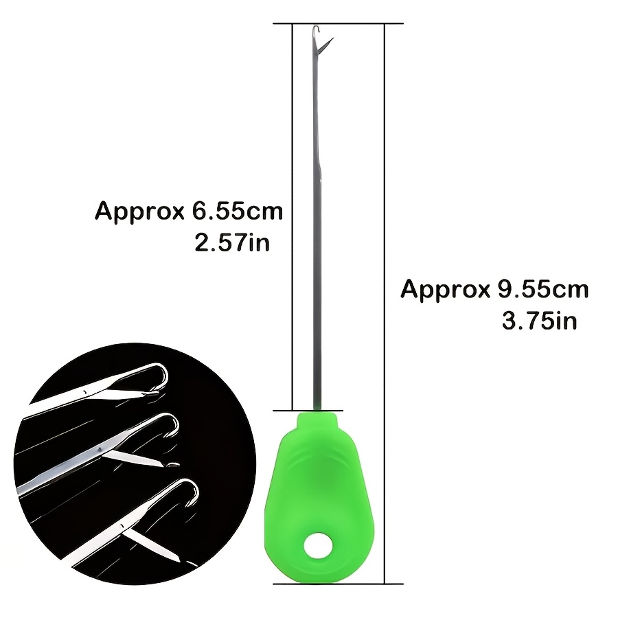 3Pcs 녹색 손잡이 낚시 미끼 바늘, 스테인레스 스틸 - Freshwater Fishing Kit 리뷰 및 가격