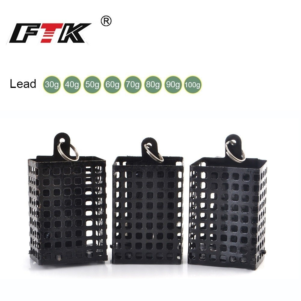 미끼통 사각형 금속 피더 와이어 소재 30g-100g  - Freshwater Fishing Kit 리뷰 및 가격